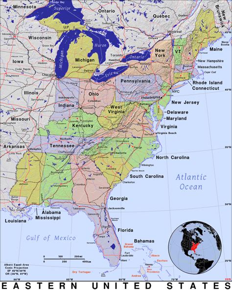 major east coast cities